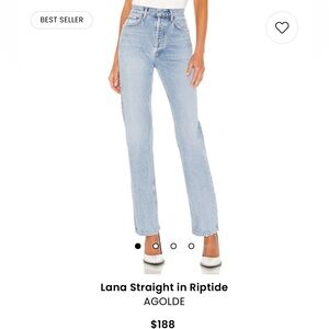 Agolde Lana straight Jean in Riptide